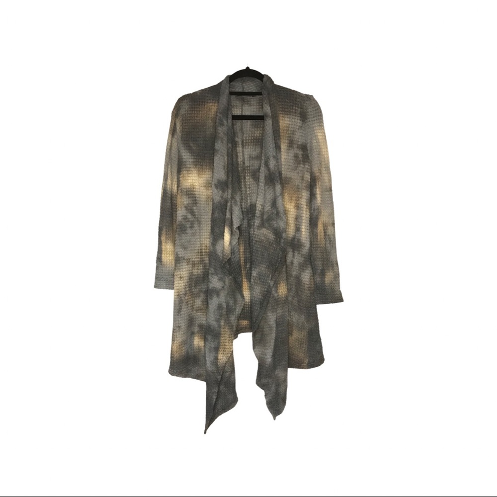 Modern Earth Tone Tie Dye Loose Cardigan